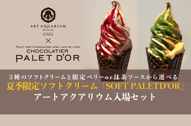 CHOCOLATIER PALET D'OR GINZA Ticket with collaboration limited soft serve ice cream